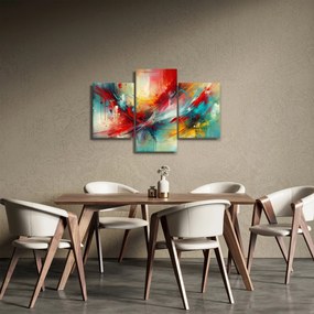 Tablou – Abstracție cu roșu (90x60 cm)