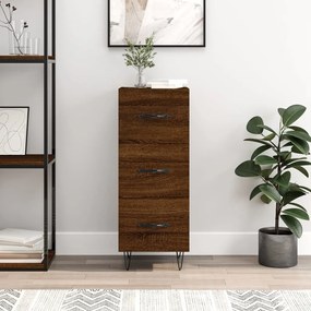 828603 vidaXL Servantă, stejar maro, 34,5x34x90 cm, lemn compozit