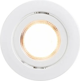 Set de 3 spoturi LED incastrabile directionabile Monolo alb