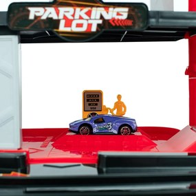 Baby Mix Garage pentru copii cu elicopter, 60 x 33x 29 cm