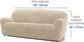 Nueva Textura Huse care se întind foarte bine NIAGARA smântânii fotoliu triplu (l. 180 - 230 cm)