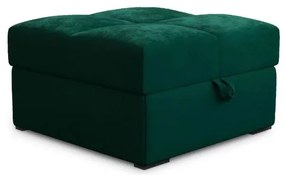 Taburet verde inchis ZENOVA cu spatiu de depozitare 65x65 cm