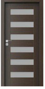 Usa Interior din MDF Porta Concept Model C.6 (Culoare: Alb, Toc: Reglabil 30 cm, Maner: Patrat argintiu crom, Dimensiune: 80 cm)