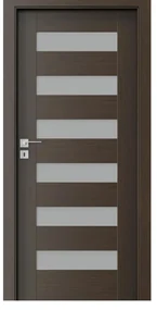 Usa Interior din MDF Porta Concept Model C.6 (Culoare: Gri, Toc: Reglabil 30 cm, Maner: Patrat argintiu crom, Dimensiune: 70 cm)