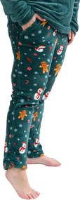 Pijama Cocolino microplus SNOWMAN AND GINGERBREAD verde - diverse marimi Marime: M