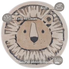 Covor pentru copii bej ø 100 cm Lion – Hanse Home