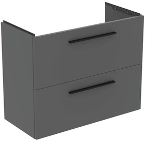 Dulap baza lavoar, 80x38x63 cm, 2 sertare, cuart gri mat Gri mat