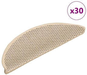 vidaXL Covorașe de scară autoadezive aspect sisal 30 buc. berber
