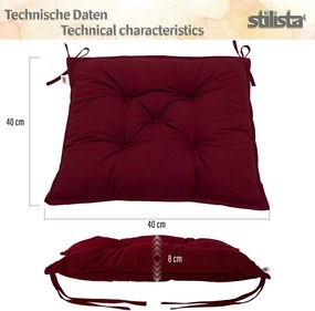 STILISTA perne de scaun, 2 buc, 40 x 40 x 8 cm, antracit