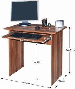 masă PC, prun, VERNER NEW