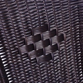 Set de grădină poliratan-4 scaune și o masă de sticlă