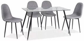 OFERTA Scaun gri FOX cu picioare negre II. calitate