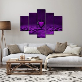Tablou ci inima violetă (150x105 cm)
