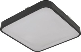 Plafonieră cu senzor WILTON 2xE27/60W/230V 33x33 cm antracit