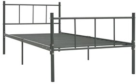 284643 vidaXL Cadru de pat, gri, 90 x 200 cm, metal
