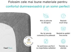 Cearsaf Frotir cu elastic EXCLUSIVE 90x200 cm mov inchis