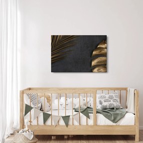 Tablou cu frunze aurii (90x60 cm)