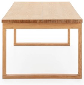 Masă de dining cu blat cu aspect de lemn de stejar 100x220 cm Rina – Marckeric