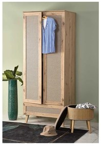 Dulap pentru haine Rustico, stejar artisan