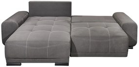 Coltar extensibil, Alvi, cu sezlong interschimbabil, 267 x 91 x 185 cm, antracit