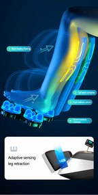 Fotoliu de masaj LUCIUS, cu Incalzire, Bluetooth, Display, Ecran tactil, Controler rapid cotiera, dispozitiv incarcare USB, Zero Gravity, 2 Boxe, Moduri Automate, Suport Picioare extensibil, Piele PU Premium, Maro