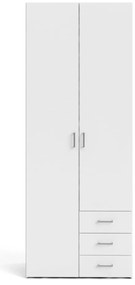 Șifonier alb 78x200 cm Space – Tvilum