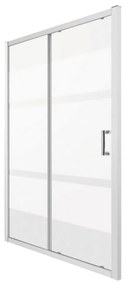 Ușă de duș ZOOMD120ML 120x190 sticlă alb lăptos cu dungi