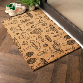 Covoraș de intrare din fibre de nucă de cocos 40x60 cm Mushrooms – Artsy Doormats