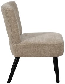 Fotoliu bej cu tapițerie din chenille – Ixia