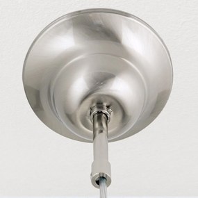 Lustra, Pendul realizat manual ARTDESIGN 25cm, crom satinat/ alb opac