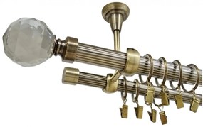Galerie tavan KULA CRYSTAL STRIAT - 25/19 - AUR ANTIC (Alege marime: 120 cm)