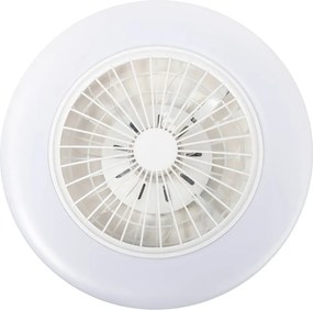 Plafoniera Ventilator Erste Breezy 49cm 48W LED 15W Motor CCT Reglabila Design Modern 2in1 Telecomanda Inclusa Iluminat Silentios pentru Interior