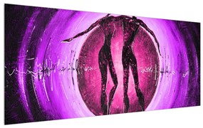 Tablou modern violet cu două persoane (120x50 cm), în 40 de alte dimensiuni noi