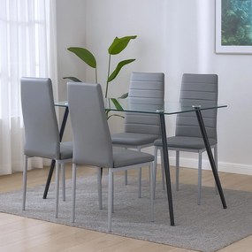 Nash 4+1 set de sufragerie gri-gri