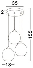 Lustra moderna design decorativ Blaze 3L NVL-8142681