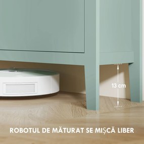 HOMCOM Comodă pentru pantofi 20 perechi, dulap pantofi cu 4 sertare rabatabile, rafturi detașabile și ajustabile, verde | Aosom Romania