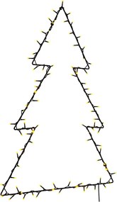 vidaXL Lumini de Crăciun Siluetă Pom Crăciun 115 LED-uri Alb Cald