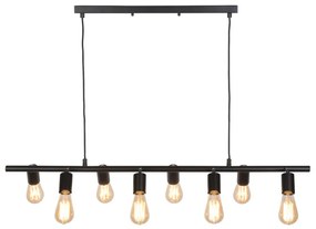 Lustra moderna cu 8 surse de lumina directionabile MIAMI, negru MIAMI/H8/B