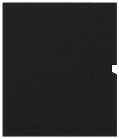 Dulap cu chiuveta incorporata, negru, PAL Negru, 100 x 38.5 x 45 cm, fara oglinda