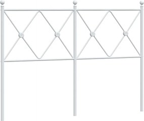 vidaXL Tăblie de pat de schimb metalică, alb, 120 cm