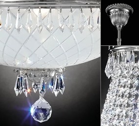 Candelabru clasic din alama si cristale Schöler Empire 55cm