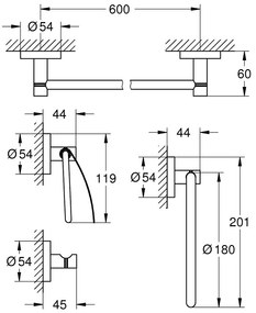 Grohe Essentials Master Set accesorii 4 in 1