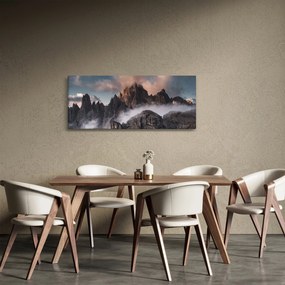 Tablou - Dolomiți Italieni ascunși în ceață (120x50 cm)