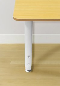 Picior IFL pentru mese de gradinita, FI40 mm, Inaltime reglabila 400-520 mm, finisaj alb mat