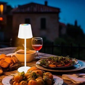 Briloner 7517016 - Lampă de masă LED RGB dimmabilă CILANO 3W/5V IP44 2000 mAh albă