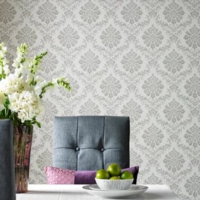 Tapet Broughton, Grey Luxury Damask, 1838 Wallcoverings, 5.3mp / rola