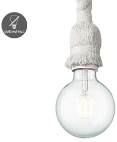 Lustră pe cablu LEONARDO ROPE 1xE27/10W/230V alb