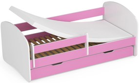 Pat pentru copii Pranshi II (Roz) (cu saltea). 1070786