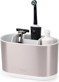 Suport pentru periuța de dinți argintiu din oțel inoxidabil Duo Steel – Joseph Joseph