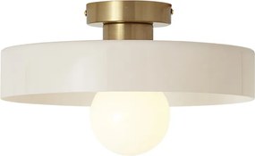 Plafonieră retro bronz cu sticlă bej - Jina